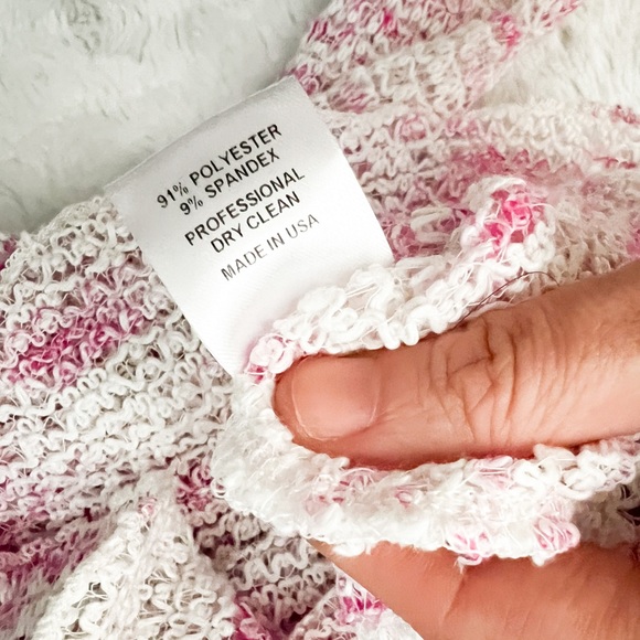 GENERATION LOVE Pink & White Open Knit Sweater - Picture 5 of 8